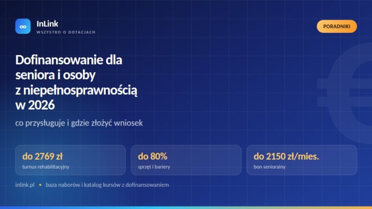 Dofinansowanie dla seniora i osoby z niepełnosprawnością w 2026: co przysługuje i gdzie złożyć wniosek