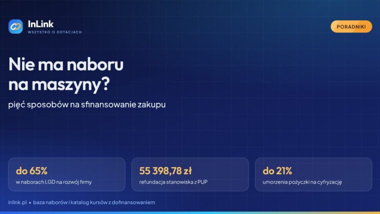 Nie ma naboru na maszyny? Pięć sposobów na sfinansowanie zakupu