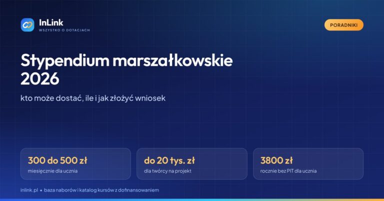 Stypendium marszałkowskie 2026: kto może dostać, ile i jak złożyć wniosek
