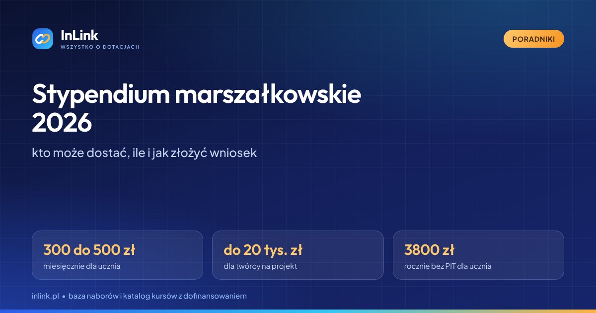 Stypendium marszałkowskie 2026
